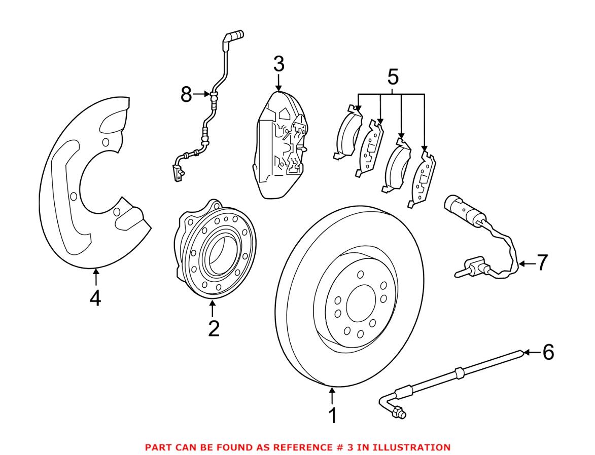 Mercedes Disc Brake Caliper - Front Driver Left 0004212100